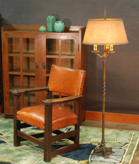 shown with large early Limbert clip corner arm chair. 